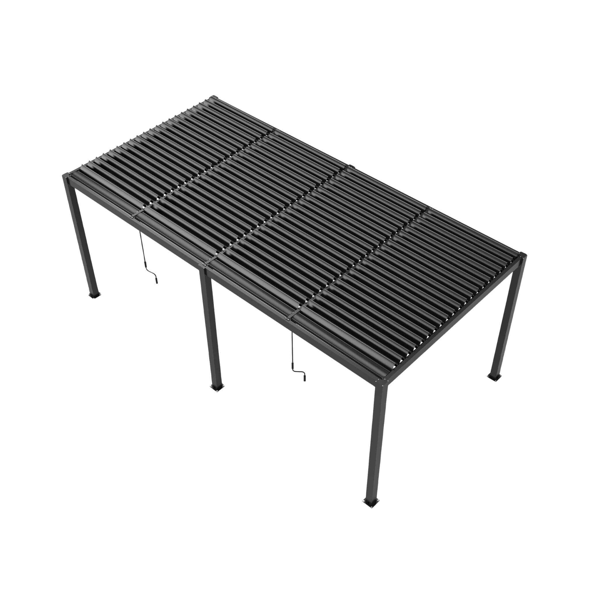 [10X19FT] Alora Premium Powder-Coated Aluminum Pergola With Adjustable Louvers (SAK78345)