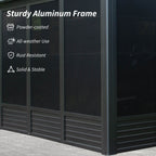 [11X21FT] Alora Outdoor All-Season Solarium Sunroom Gazebo With Galvanized Steel Roof (SAK42018)