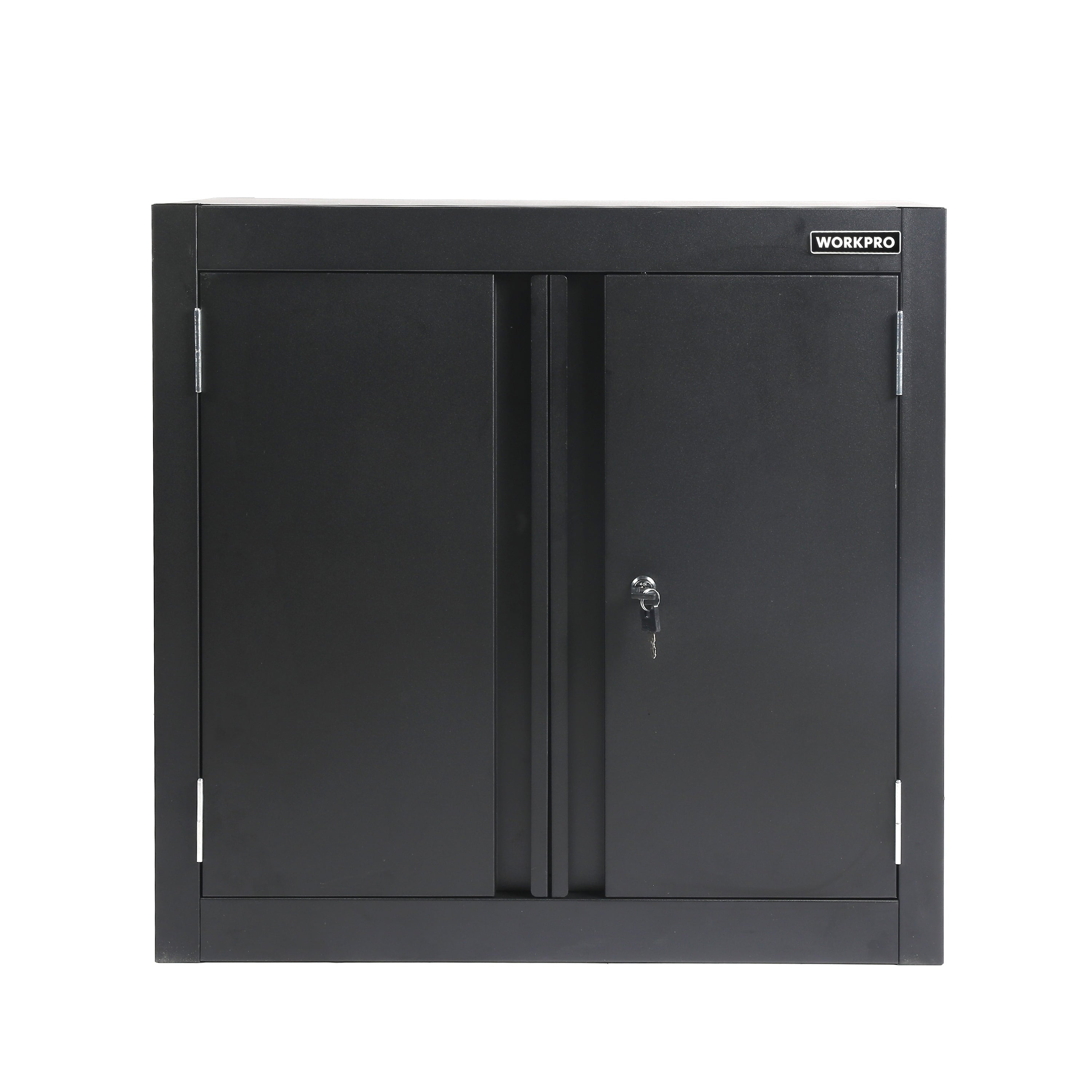 28-Inch Wall Garage Storage Cabinet, Adjustable Shelf, Steel, Black