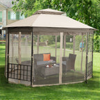 10’x 12’ Octagonal Patio Gazebo-Beige