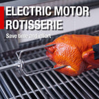 Castelle Flame 44-Inch 6-Burner 85K BTU Stainless Steel Outdoor BBQ Kitchen Island Grill With Wine Cooler, Rotisserie Kit, And Storage Cabinets (SAK97105)