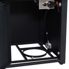 30 In. Square Propane Gas Fire Pit Table with Lava Rocks