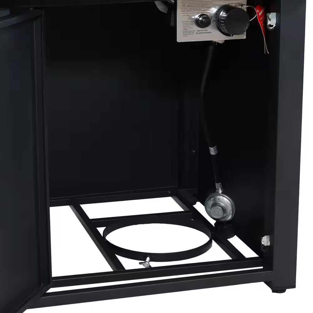 30 In. Square Propane Gas Fire Pit Table with Lava Rocks