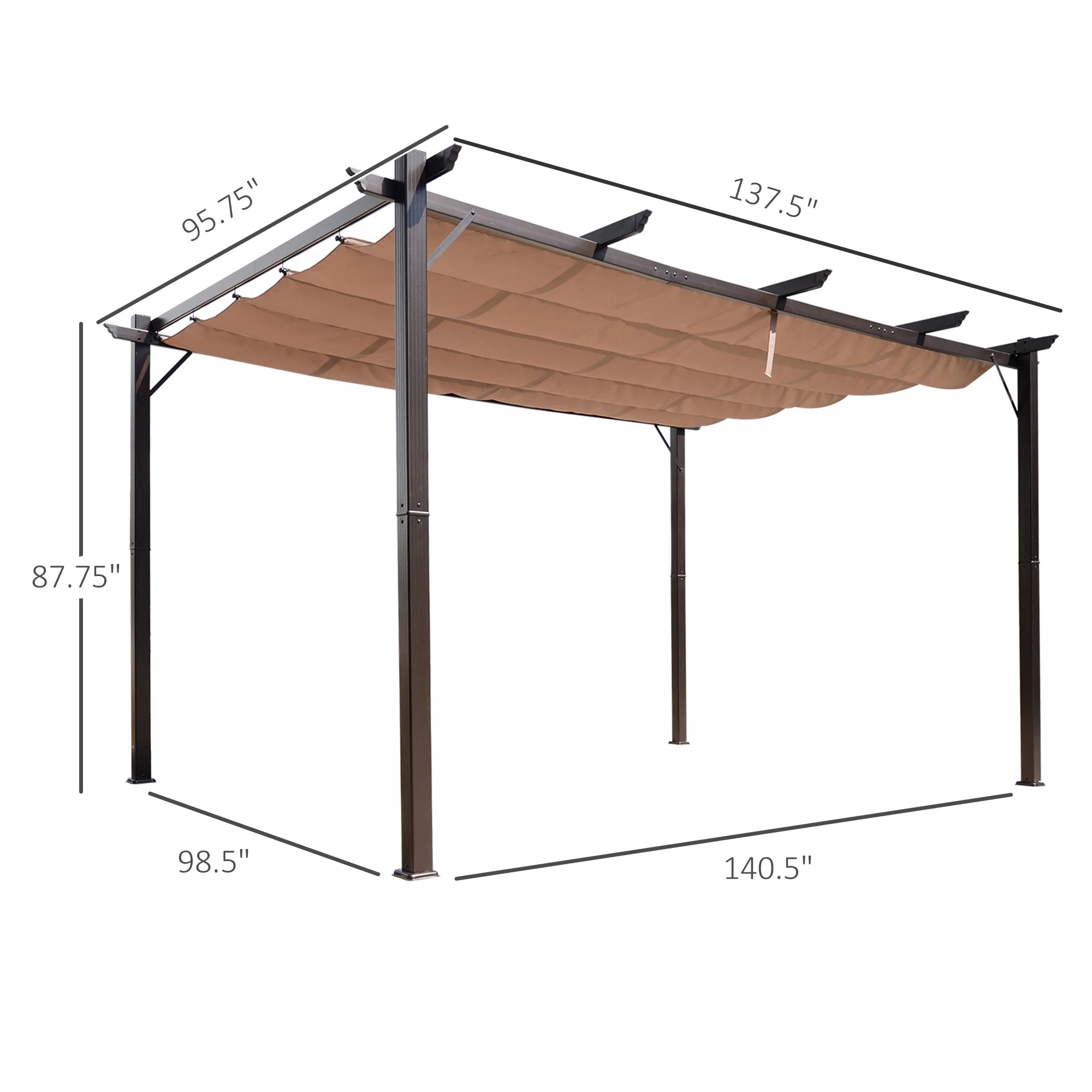10' X 13' Outdoor Pergola Gazebo Canopy Cover Backyard Sunshade