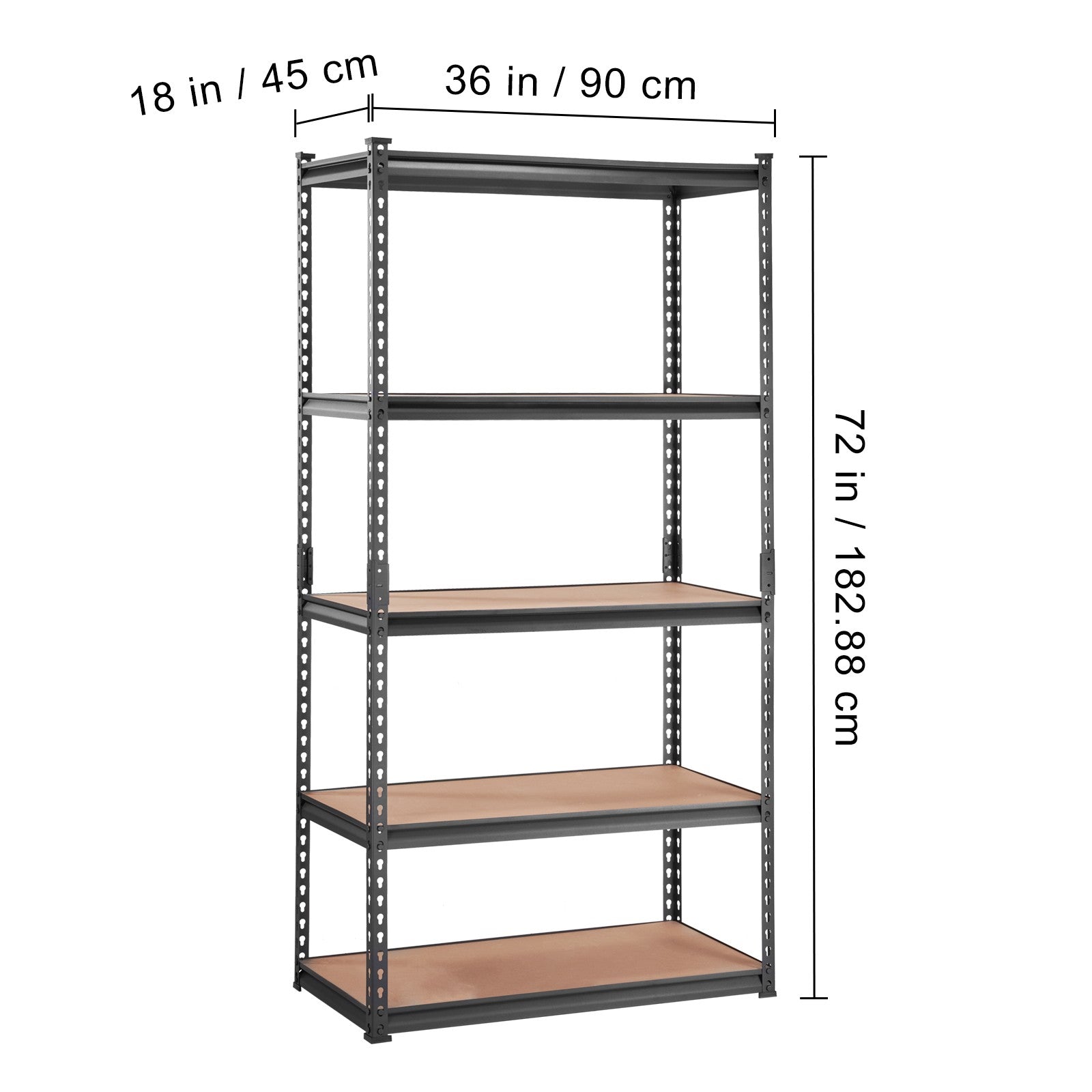 Storage Shelving Unit Garage Storage Rack 5-Tier Adjustable 2000 Lbs Load