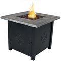 30 In. Square Propane Gas Fire Pit Table with Lava Rocks