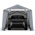 10 x 16/10 x 20 Feet Outdoor Heavy-Duty Carport with 2 Doors-10 x 16 ft