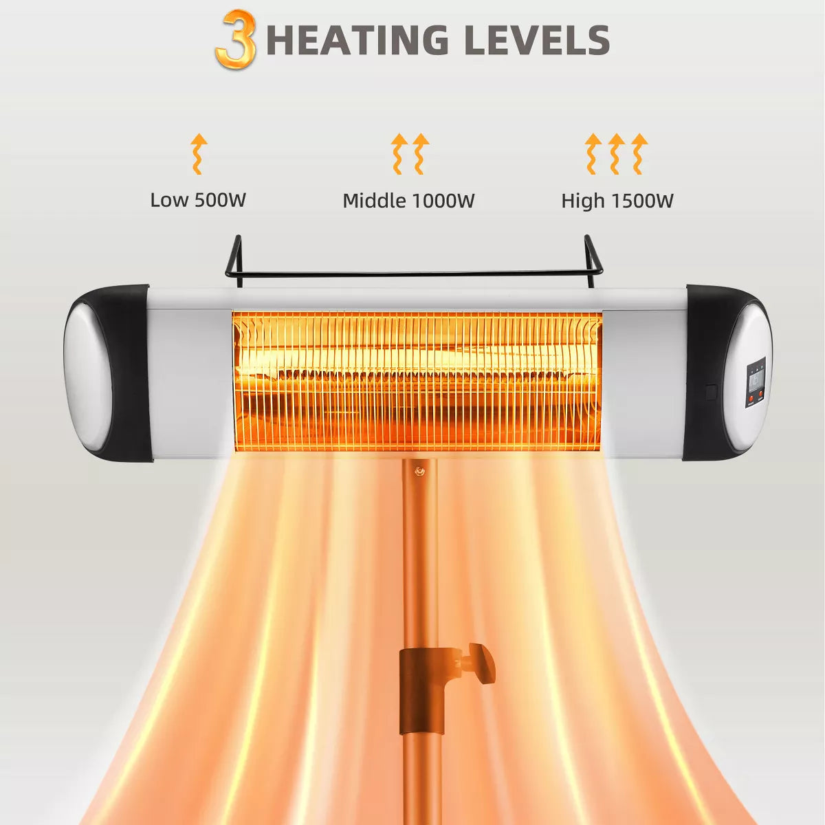 JOMEED 15000W Electric Outdoor Patio Heater with Remote and 3 Heat Settings