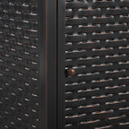 Albany 44" Rectangular Woven Aluminum Convertible Gas Fire Pit Table