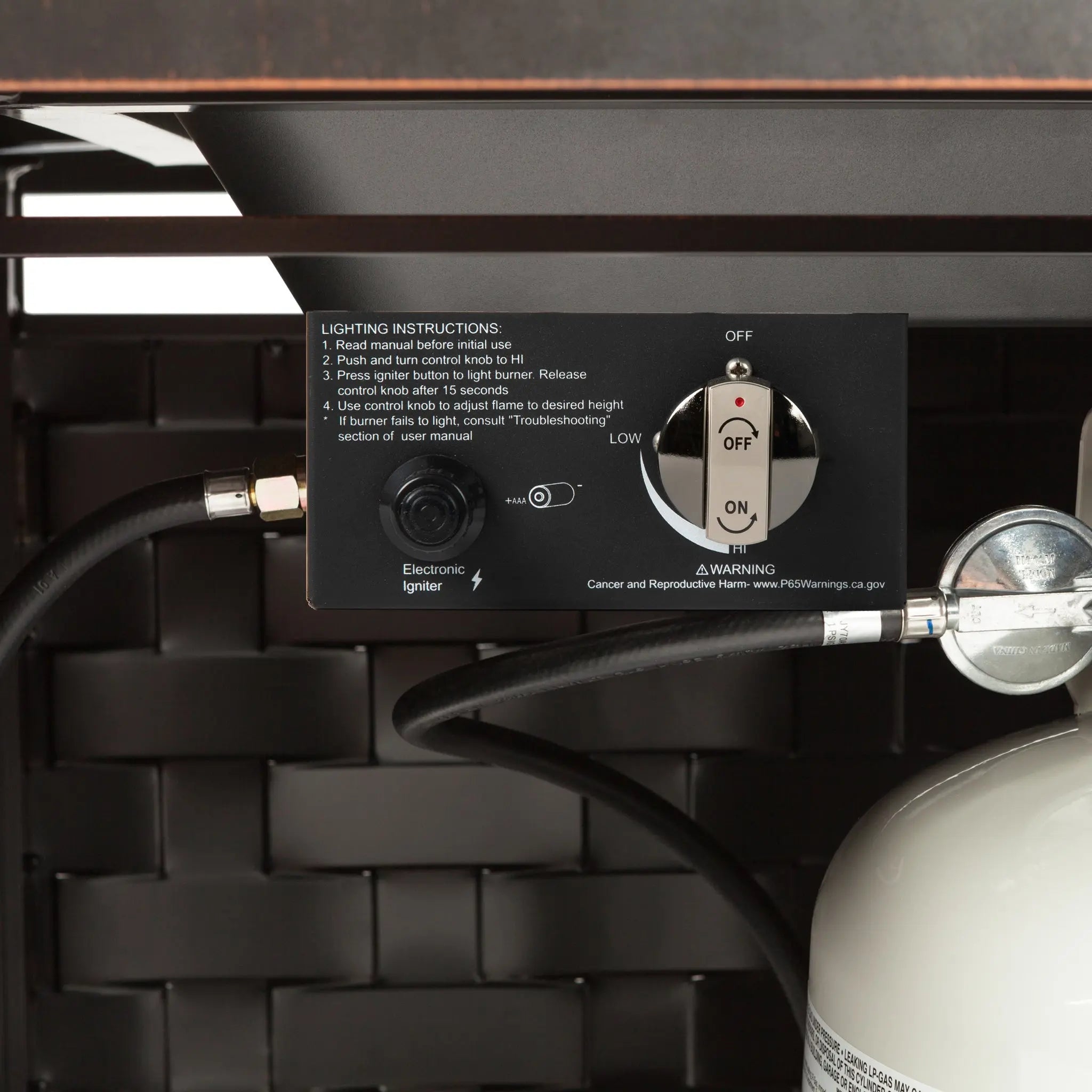 Armstrong 42" Square Basketweave Aluminum Convertible Gas Fire Pit Table