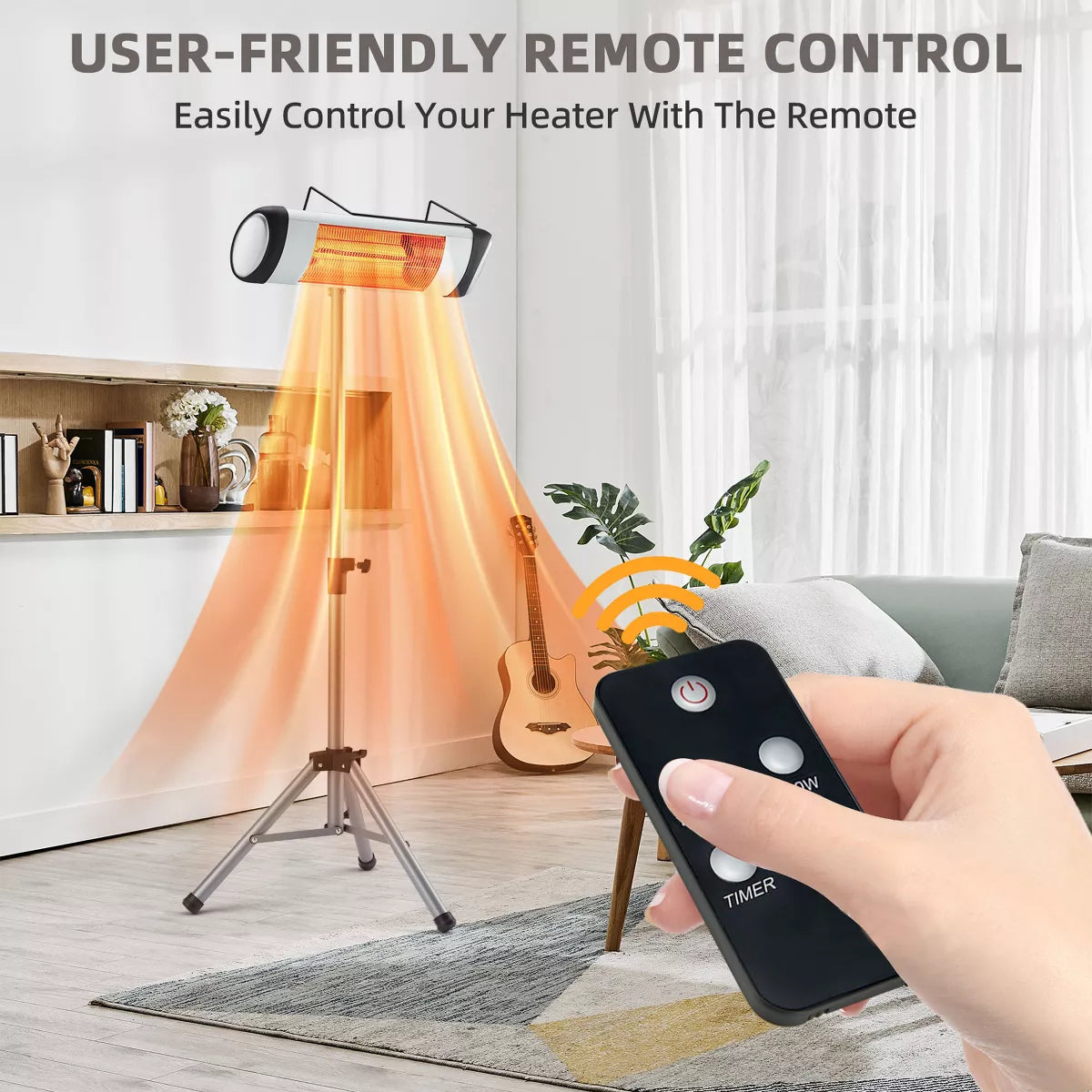 JOMEED 15000W Electric Outdoor Patio Heater with Remote and 3 Heat Settings