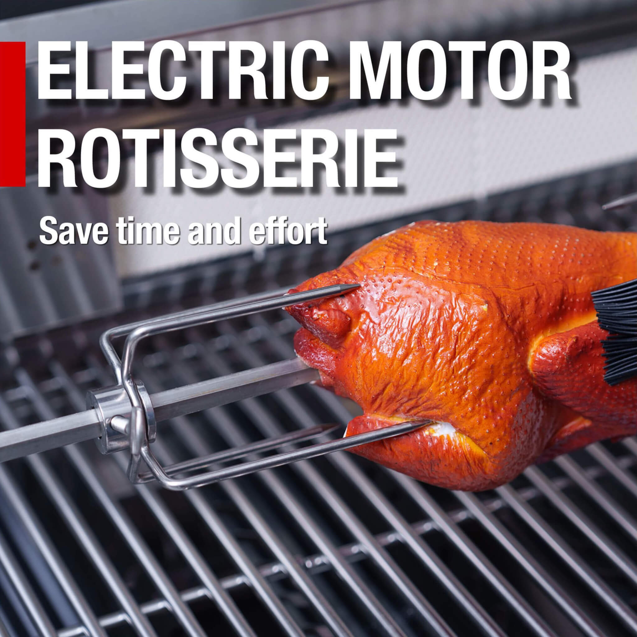 Castelle Flame Granite Outdoor BBQ Kitchen Island With 43-Inch 6-Burner Gas Grill, Rotisserie Kit, Cabinets, And Sink (SAK73518)