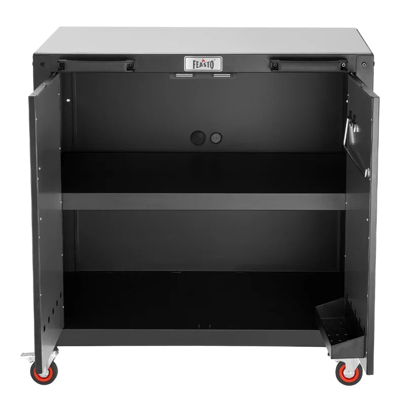 Outdoor Kitchen Series 36" 304 Stainless Steel Freestanding Kitchen Grill Cart with Cabinet